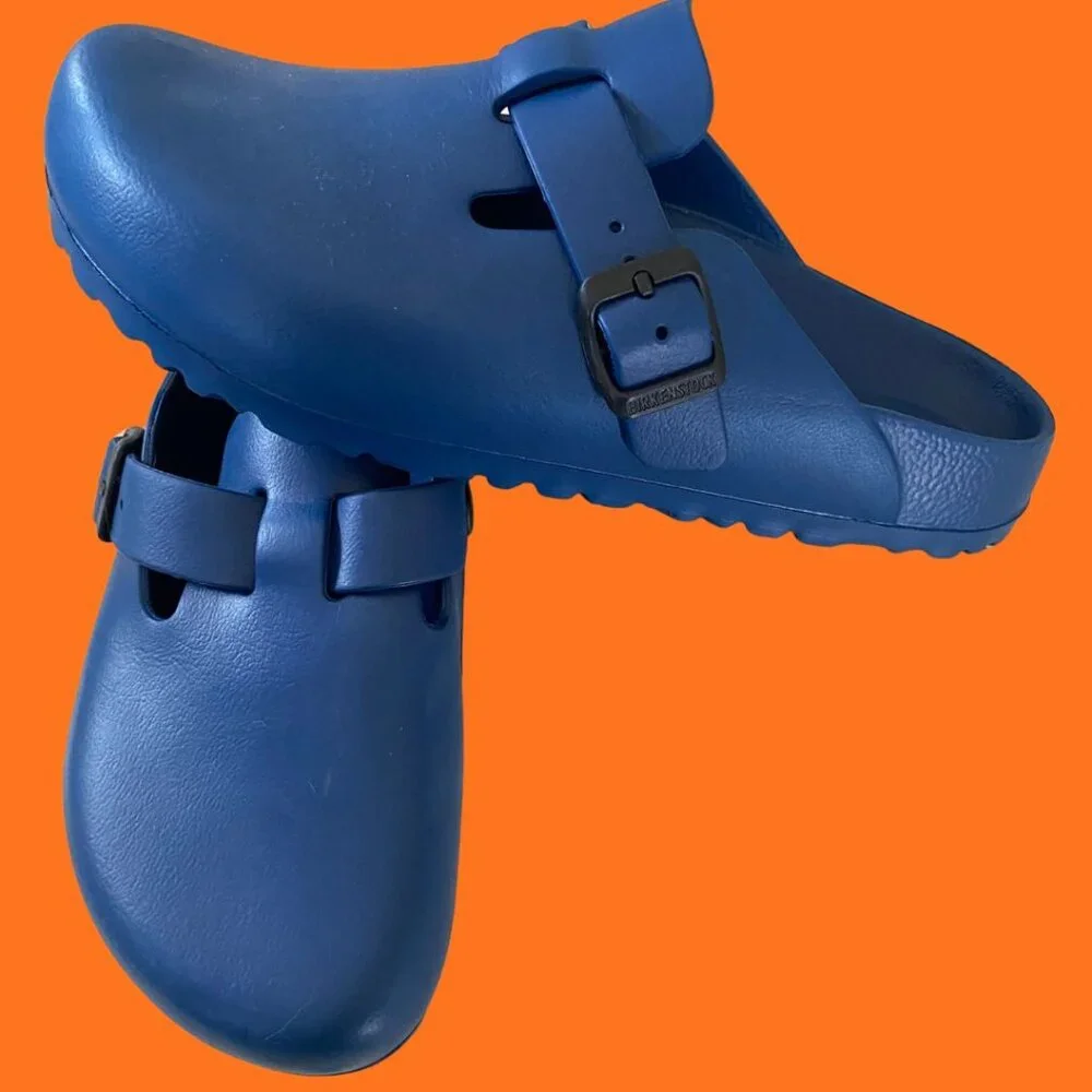Blue PVC Birkenstock Clog - Picture 2 of 4